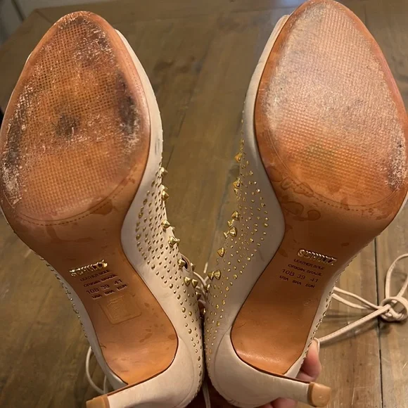 Schutz “Arieli” Lace Up Studded Pumps Size 10B - Picture 8 of 9